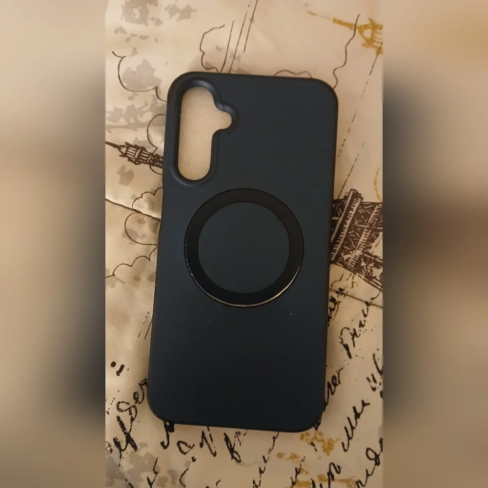 Samsung Galaxy A 15 5G Blue Silicone Phone Case with Ring Mount
